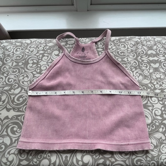 FP Movement Pink Ribbed Stretchy Crop Top - Picture 3 of 5